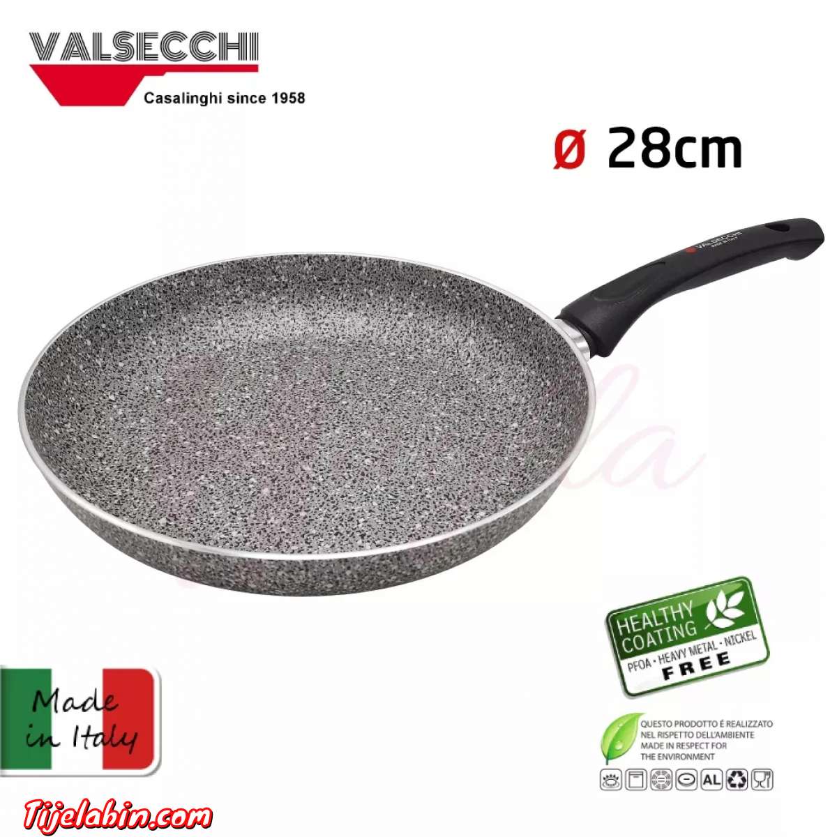 طقم المقلاة صناعة إيطالية من 3 قطع مضادة للإلتصاق لتحضير أطي