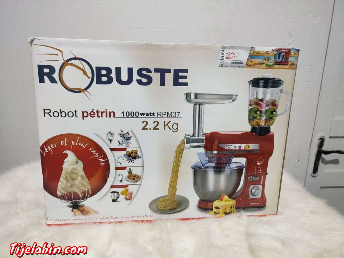 Pétrin 3en1 1000 Watts 5 Litres Couleur rouge Robuste