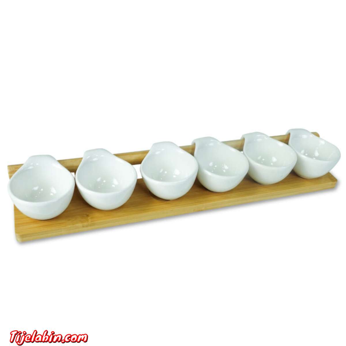 طقم 6 قطع لأطباق الصلصة مع حامل منظم لها عالية الجودة بتصميم