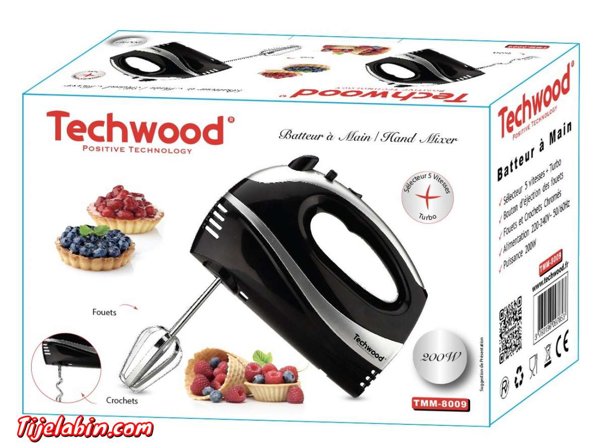 خلاط 5 سرعات مزود بوظيفة السرعة الفائقة وبقوة 200 واط من تيك