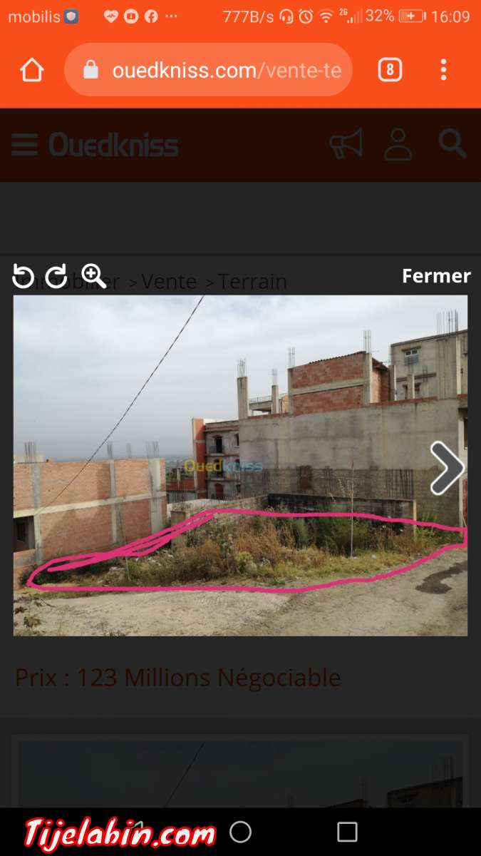 terrain a vendre a Ouled Belhadj  saoula