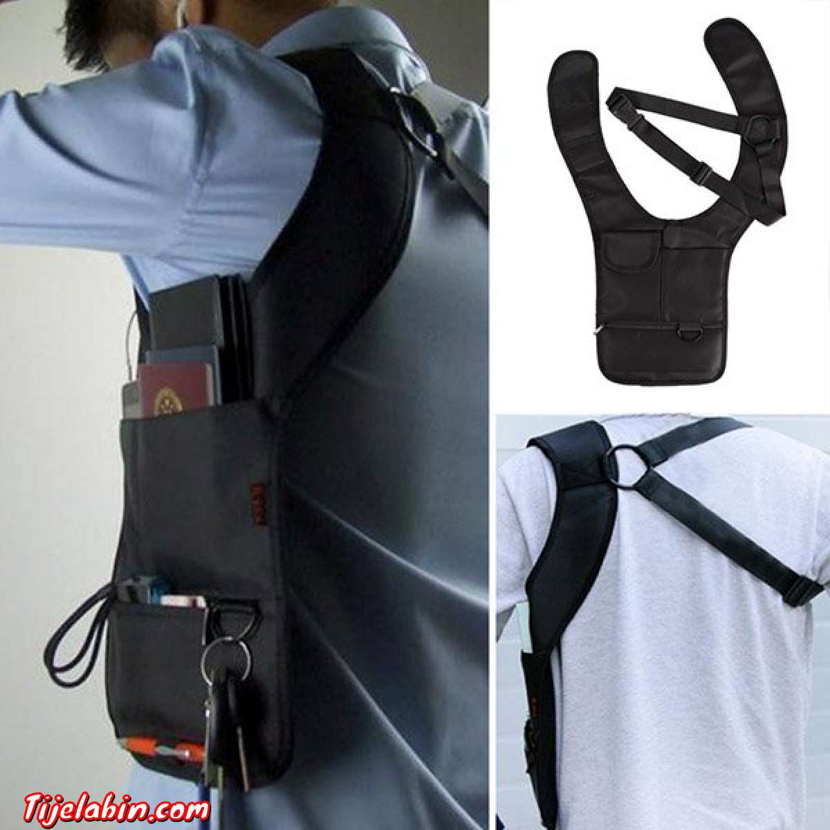 حقيبة مخفية ضد السرقة تحت الإبط