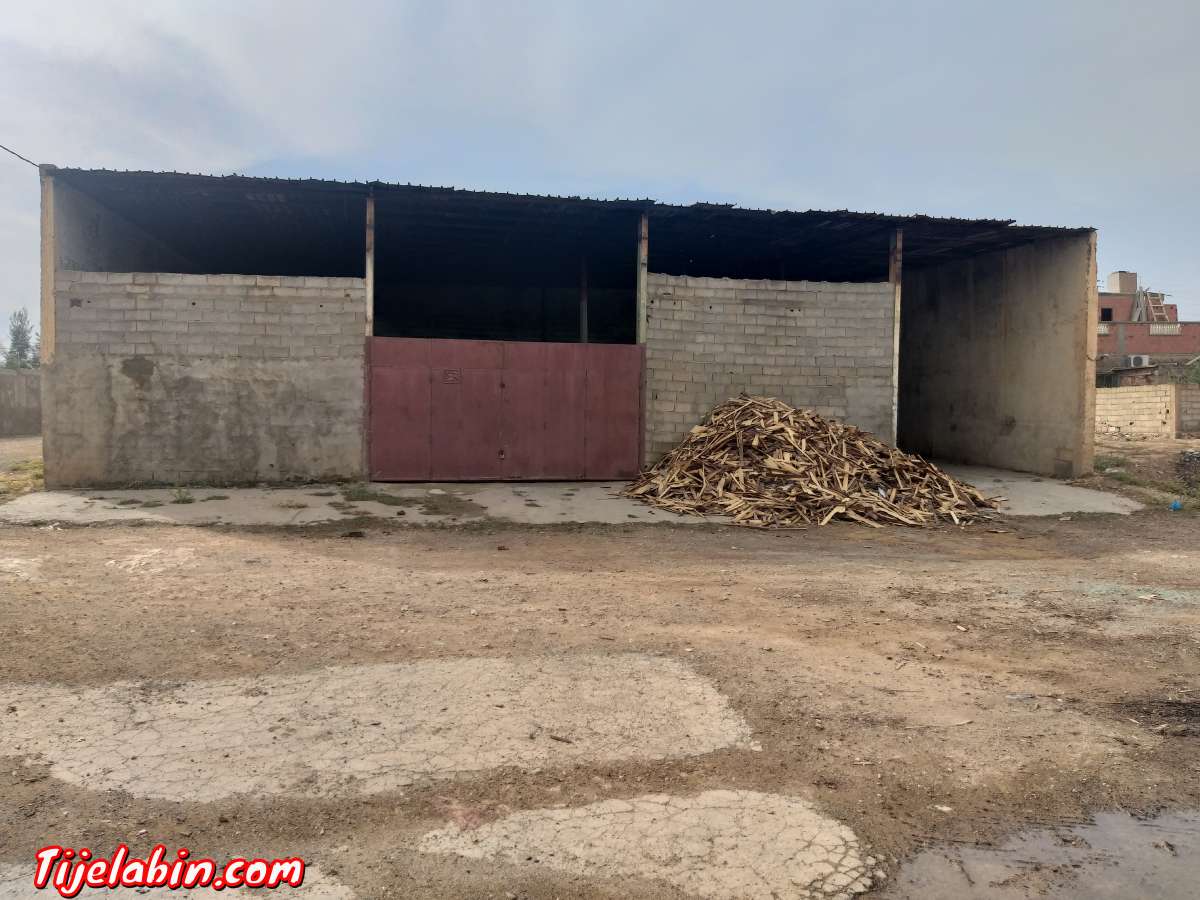 usin de boit  un grand Hangar sur la route