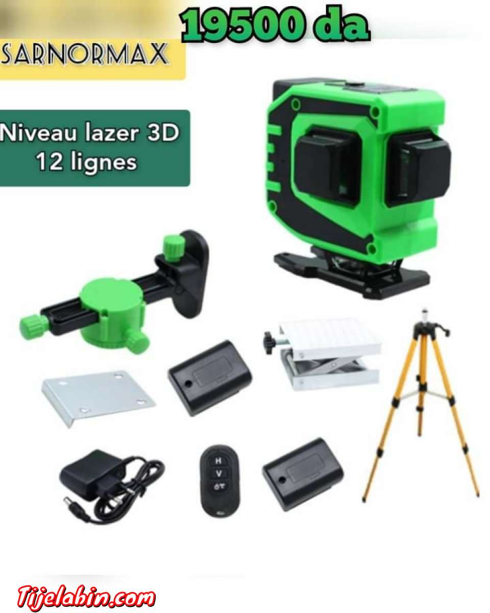 Niveau lazer Sarnormax 3D 12 lignes + Auto-nivellement + D