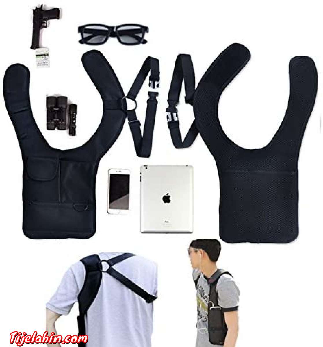 حقيبة مخفية ضد السرقة تحت الإبط