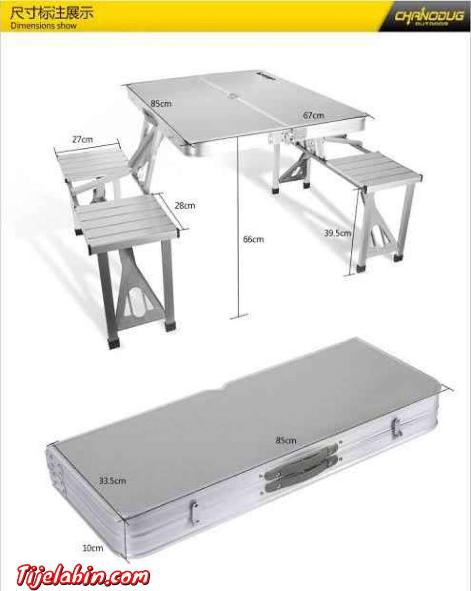 Table de pique-nique /camping pliable avec 4 sièges, avec