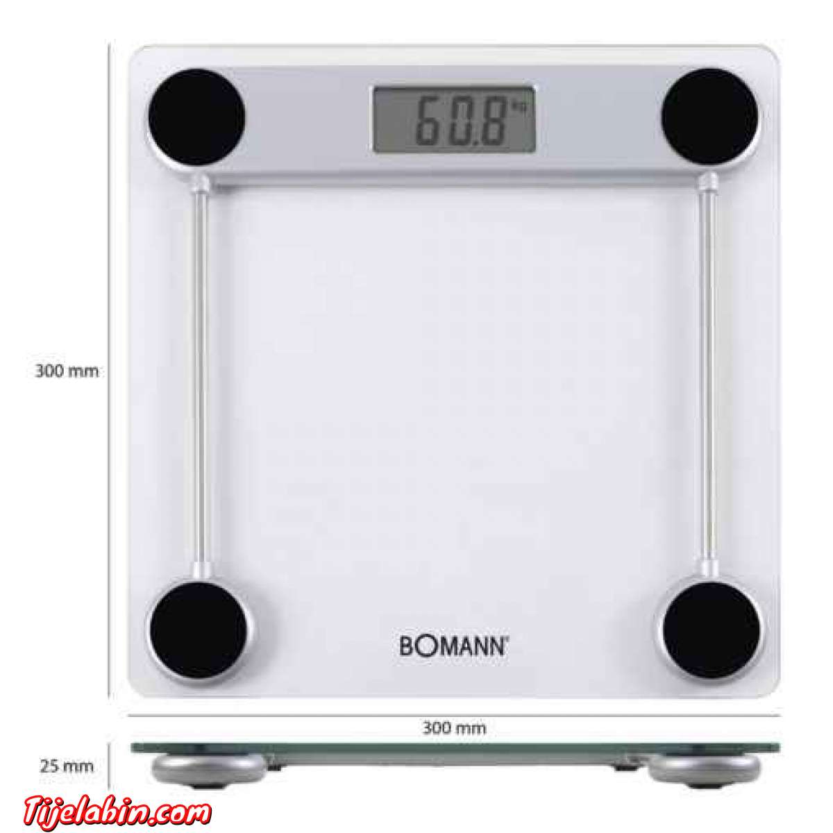 Pèse-personne électronique en verre avec écran LCD facile à