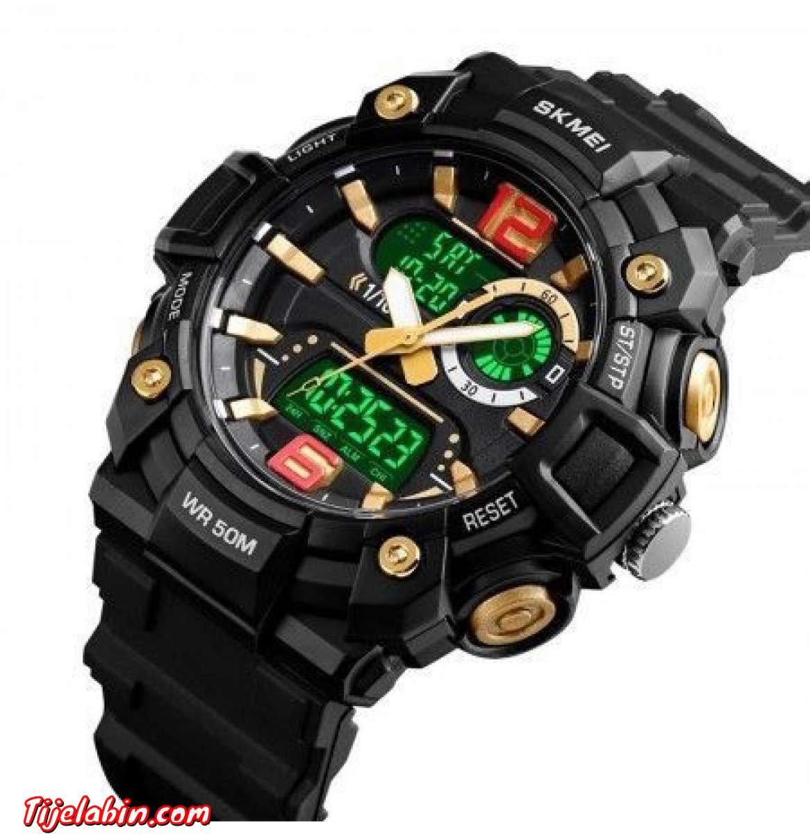 montre skmei original modèle 1529(noir/gold)