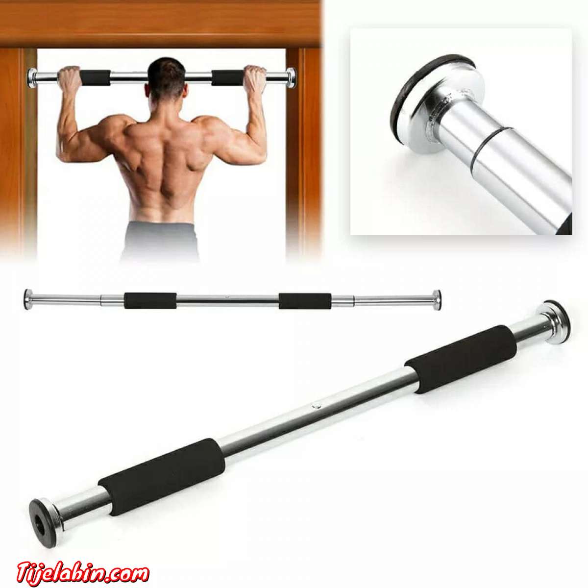 Barre Fixe permanente de porte réglable-Exercice a domicile