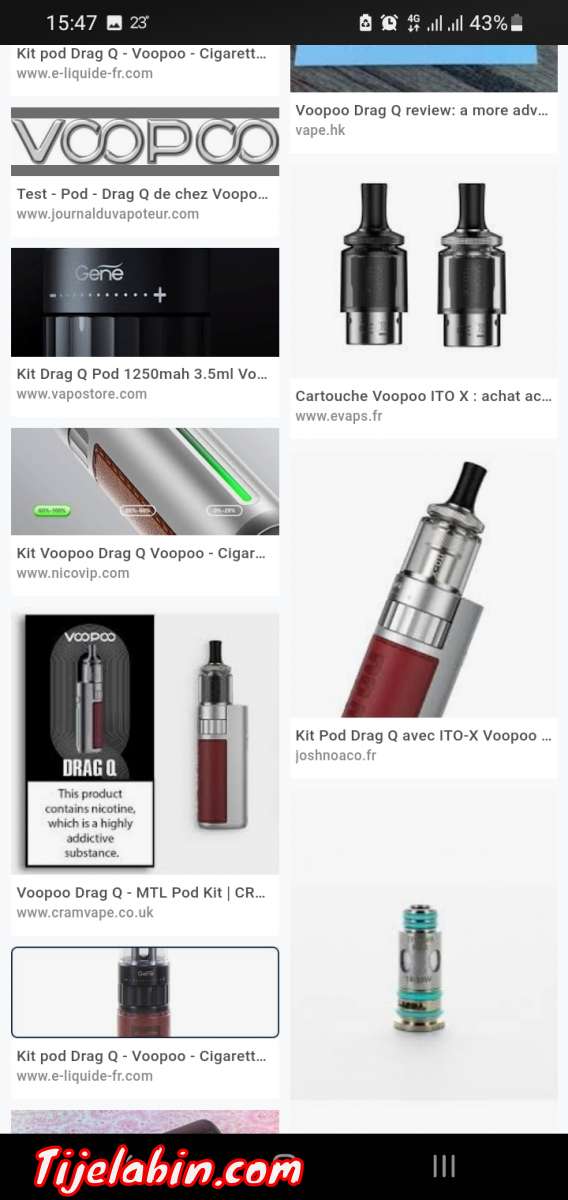 cigarette électronique voopoo DRAG Q