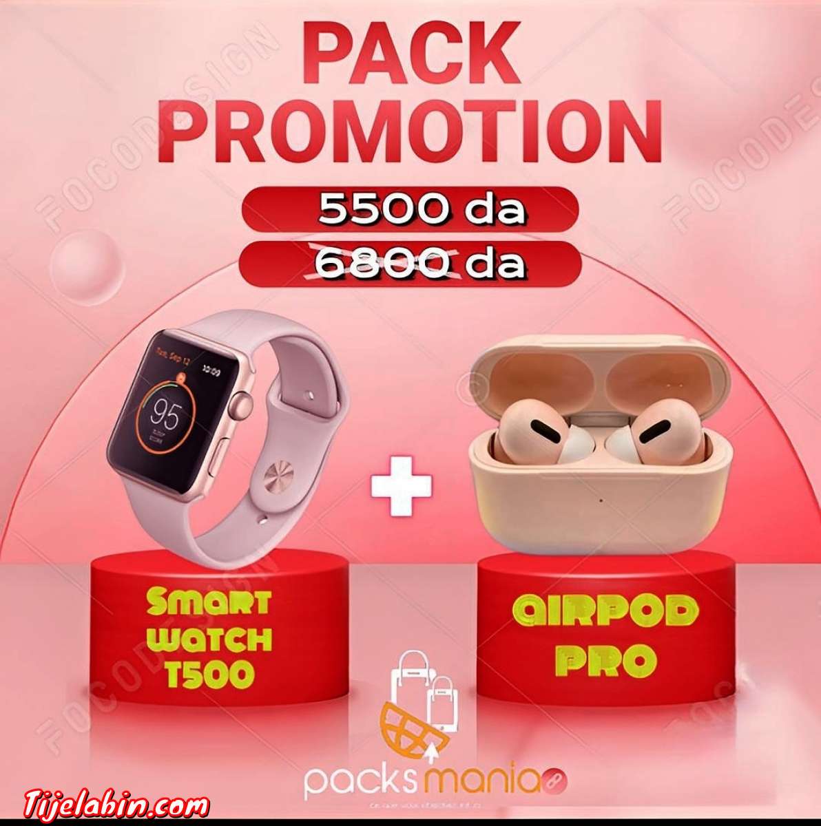 pack promotion  Smart watch T500+ airpod pro 3