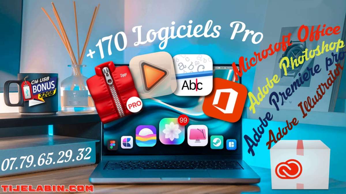 macOS Ventura Systéme Bootable sur clé USB 32GB + 170 Logiciels Professionnel Bonus