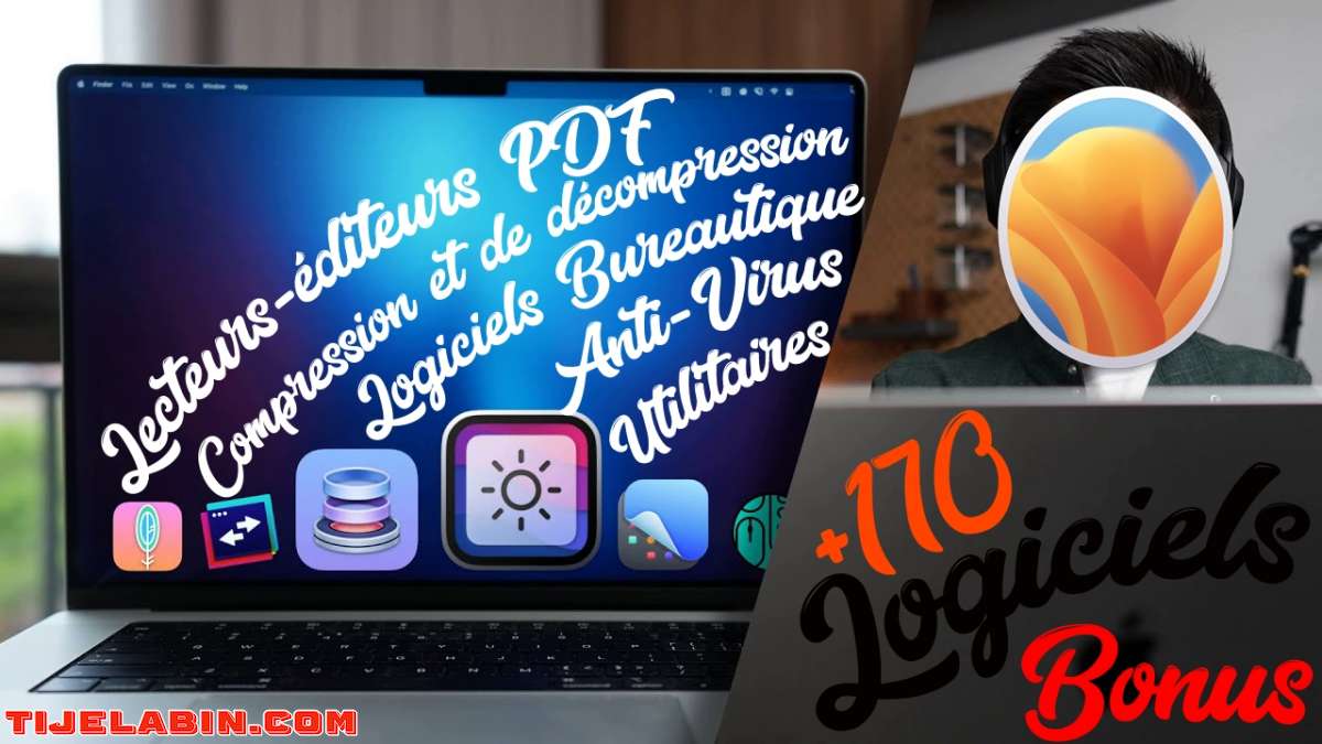 macOS Ventura Systéme Bootable sur clé USB 32GB + 170 Logiciels Professionnel Bonus