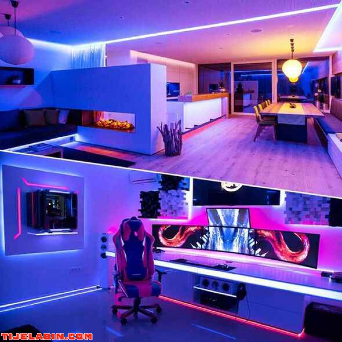 شريط LED مُتعدد الألوان لتزيين الغُرف و المحلات بطول 500 سم Ba