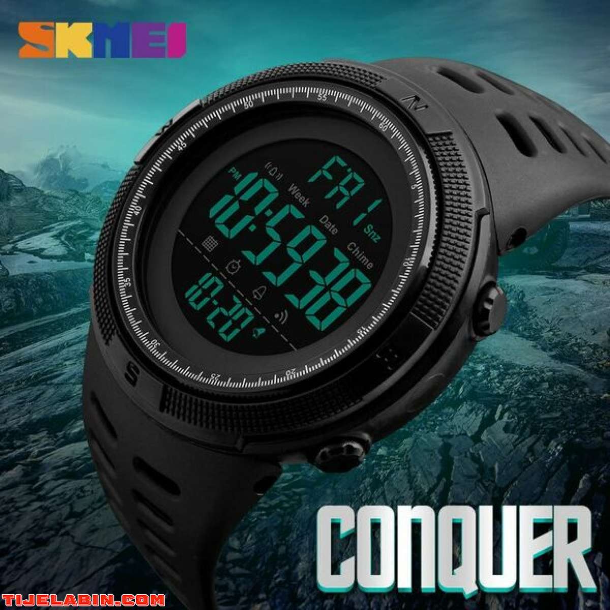 ساعة رجالية بتصميم رياضي مقاوم للماء و حزام قوي لمظهر أنيق