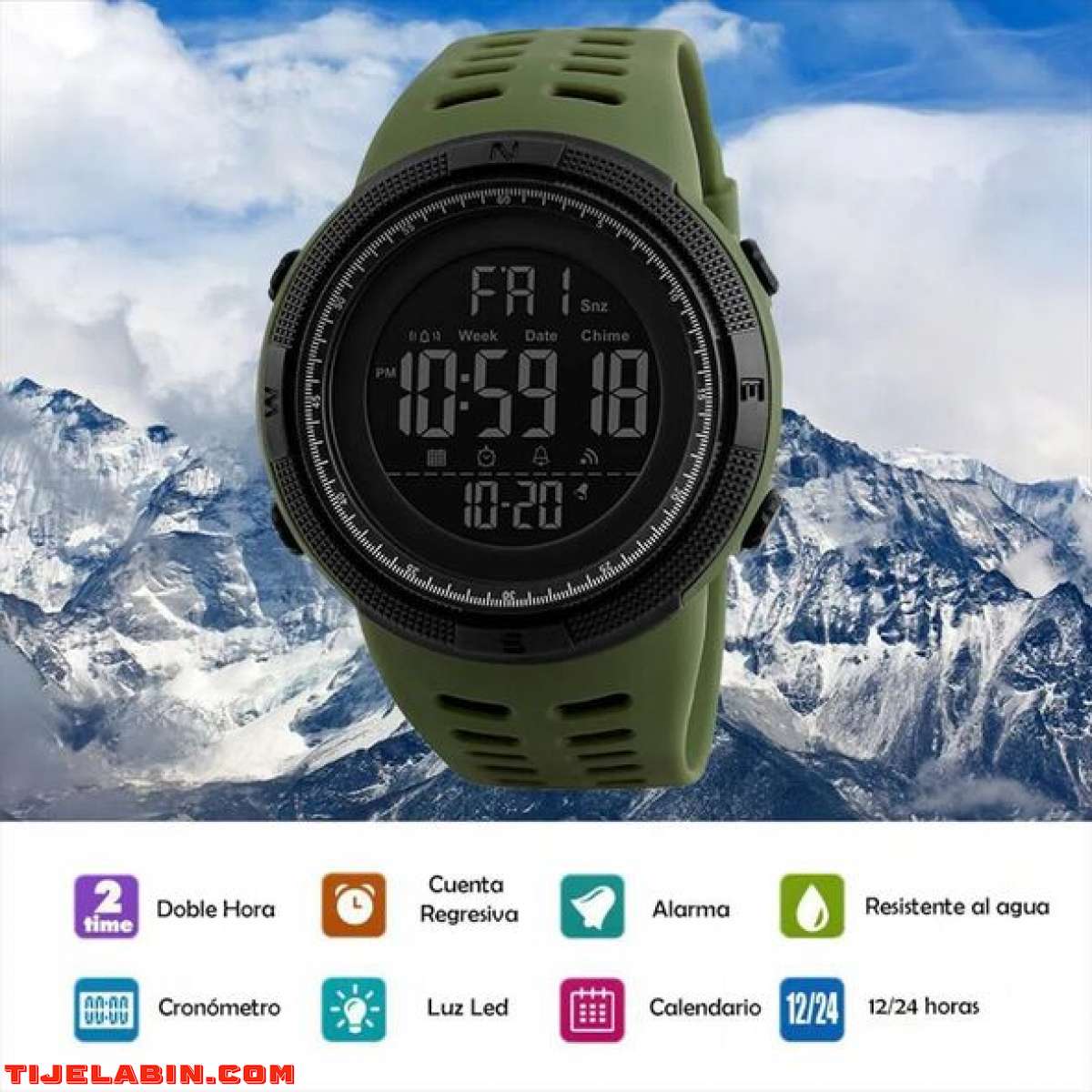 ساعة رجالية بتصميم رياضي مقاوم للماء و حزام قوي لمظهر أنيق