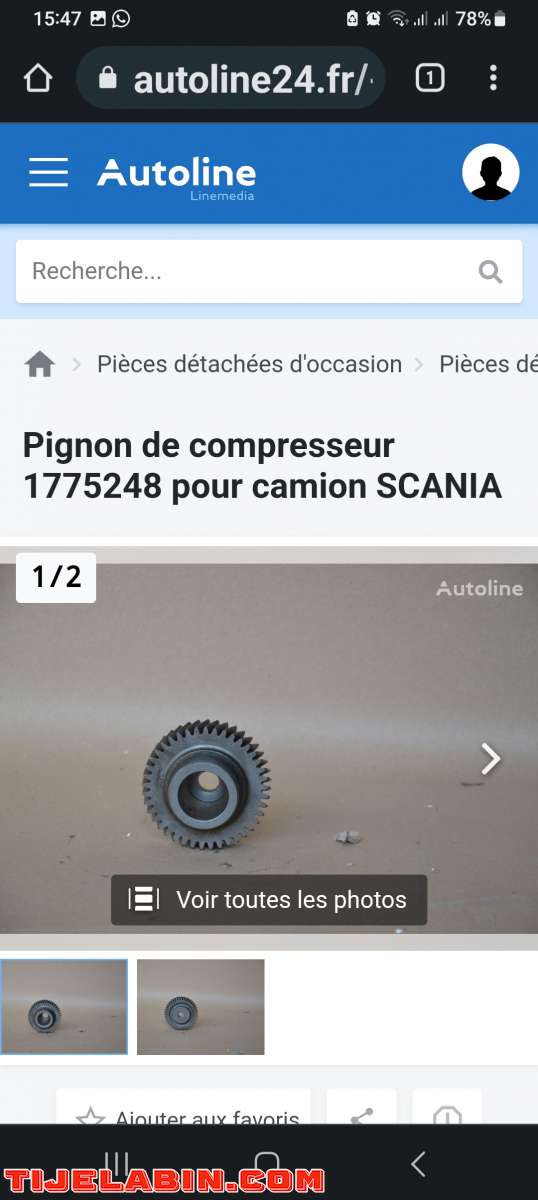 pignon de compresseur scania