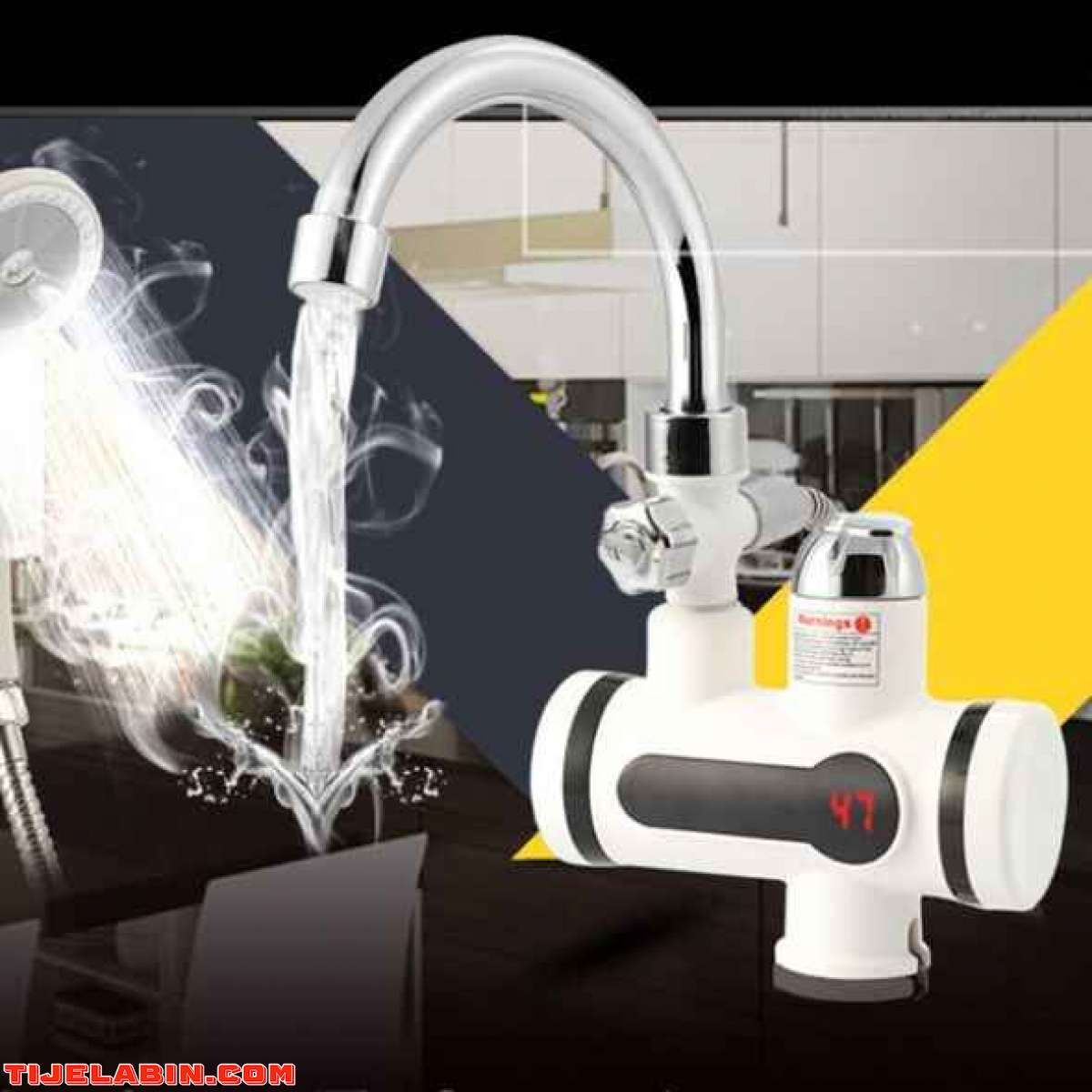 جهاز تسخين الماء مع الحنفية ومرش الحمام لماء البارد والساخن