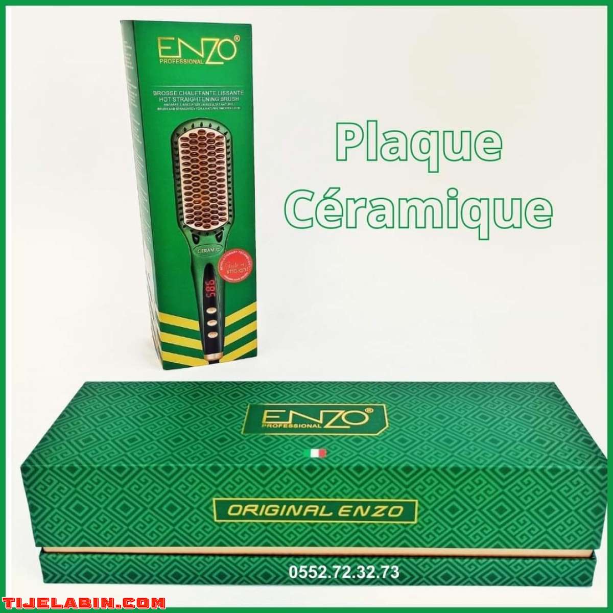 Brosse chauffante lissante enzo