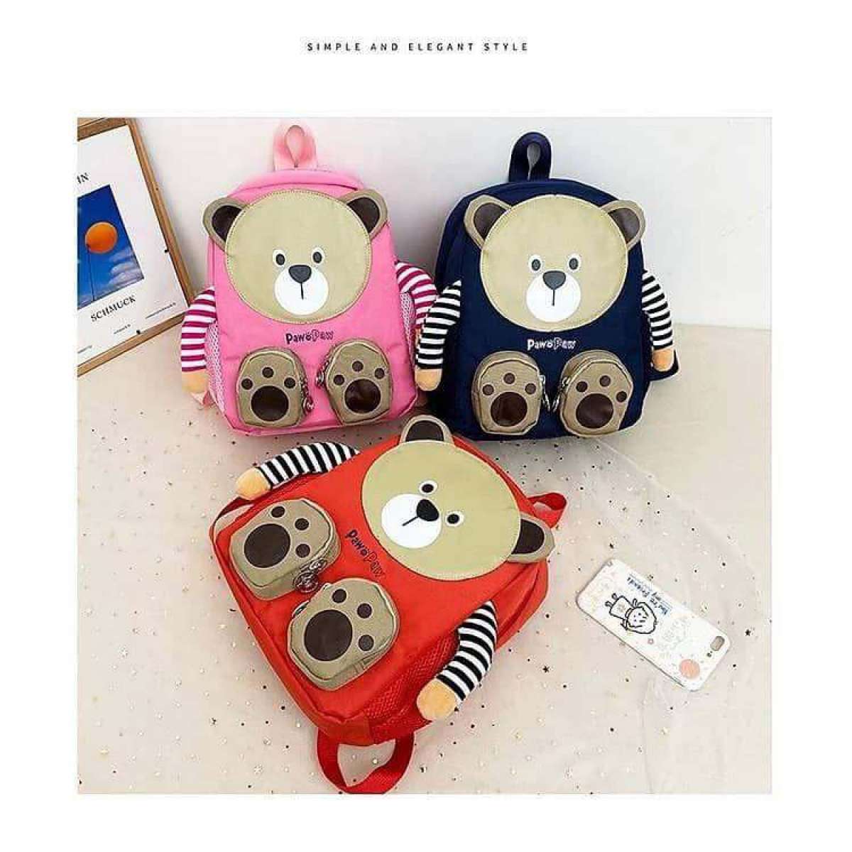 حقيبة ضهر على شكل دب