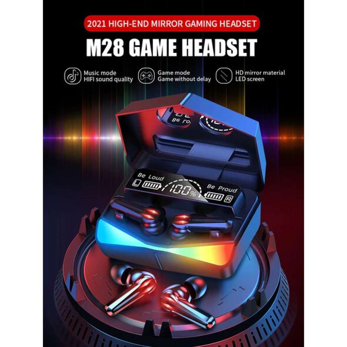 سماعة بلوتوث عالية الجودة ECOUTEURS M28 SANS FIL AVEC ECRAN