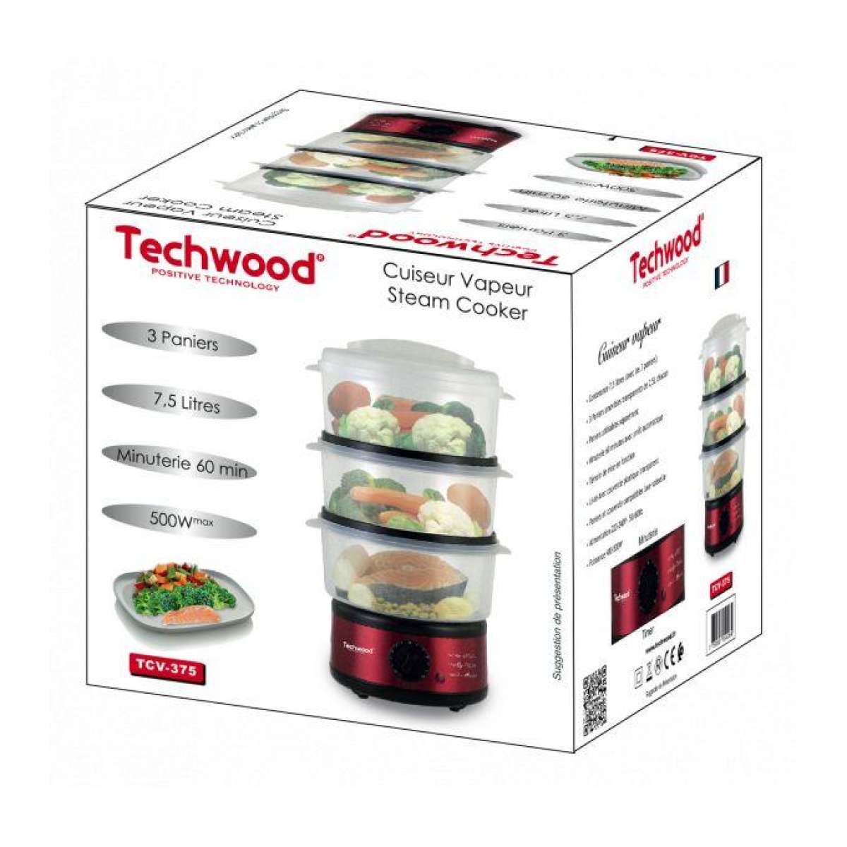 Cuiseur vapeur TECHWOOD inox