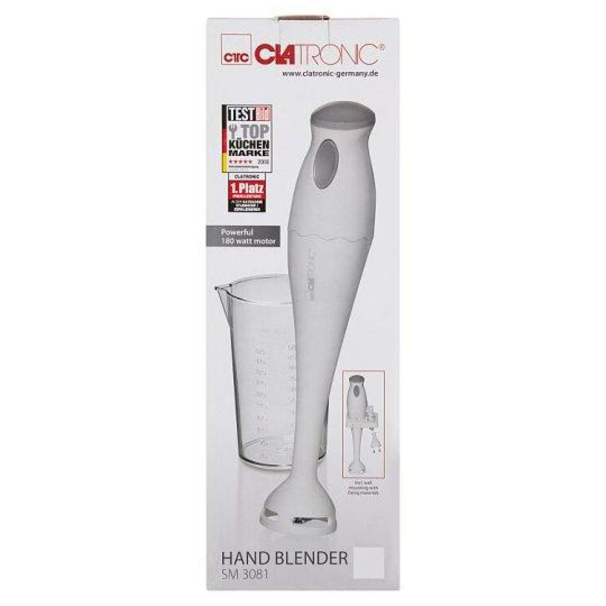 Bras Mixeur lectrique Avec Bol Gradu 05L 180W Clatronic SM 3