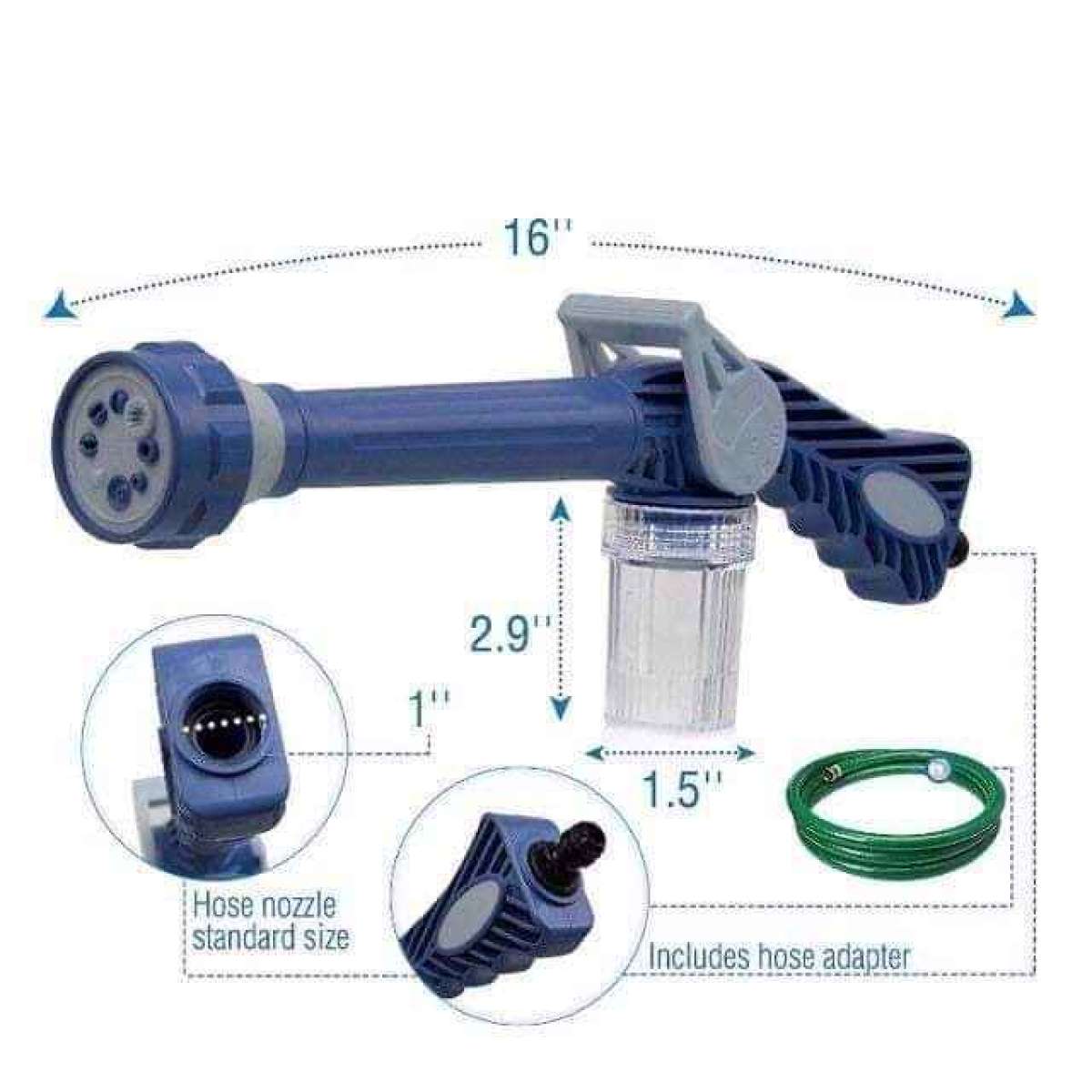 جهاز الرش و التنظيف السحري 8 في 1 متعدد الفوهات حول أي خطوم