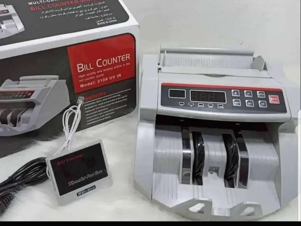 ألة عد النقود bille counter  عدادة نقود مع كشف تزوير للعملات