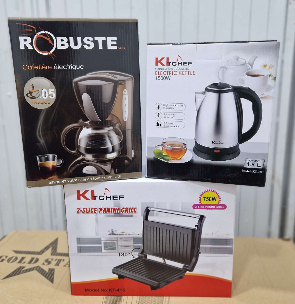 Pack panineuse kitchef  bouilloire kitchef cafetire Robuste