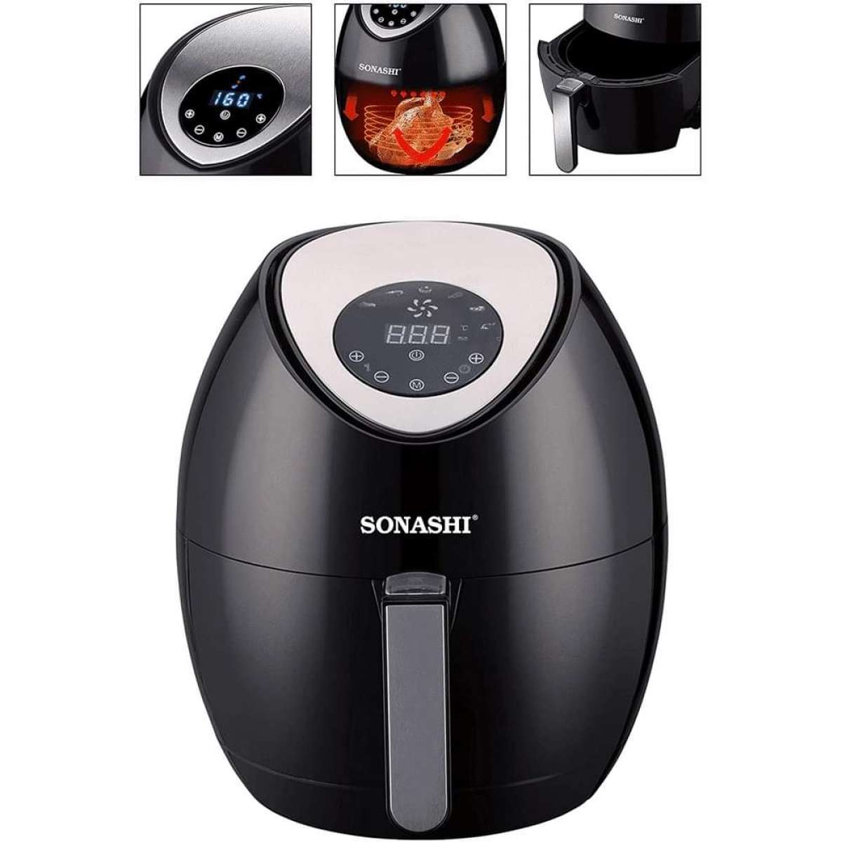 Friteuse SONASHI SAF001N Sans huile  42L