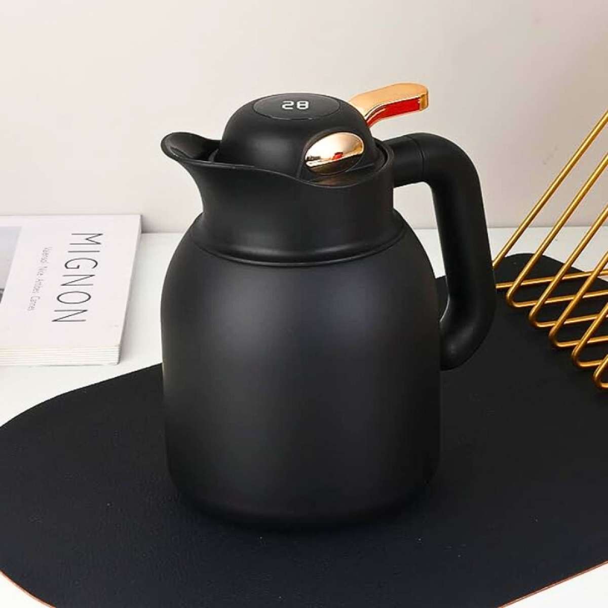 Pichet isotherme  avec bac  th diviset couvercle daffichage