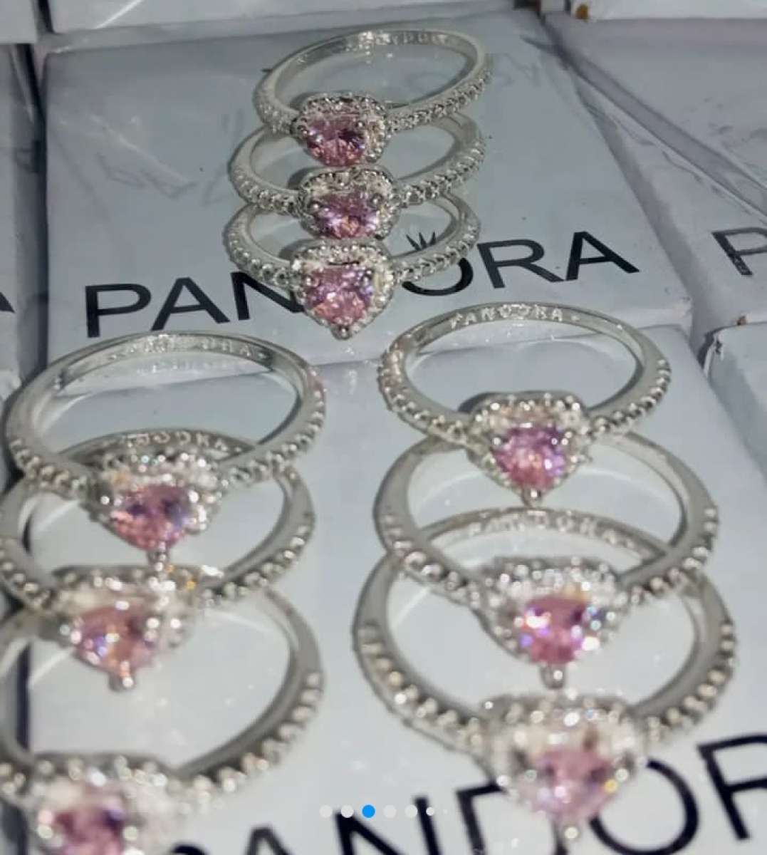 خاتم باندورا فضة Bague Pandora en argent 925