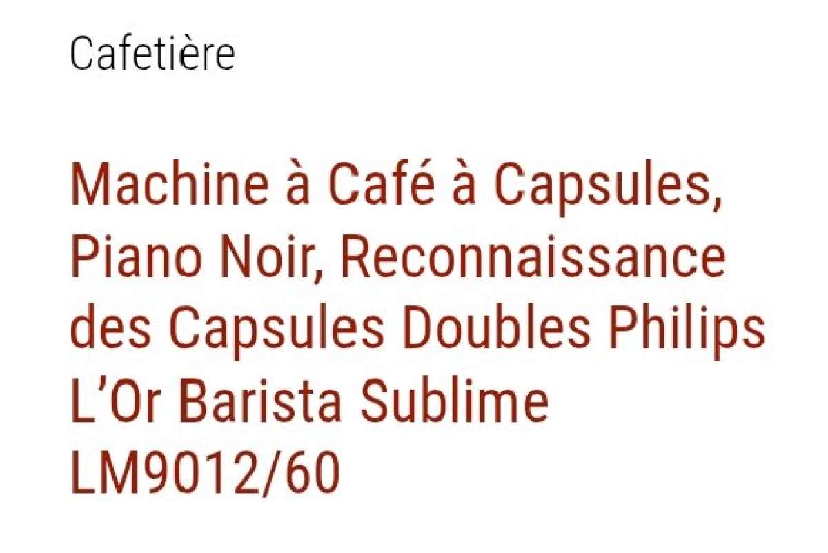 machine  a caf Philips Lor