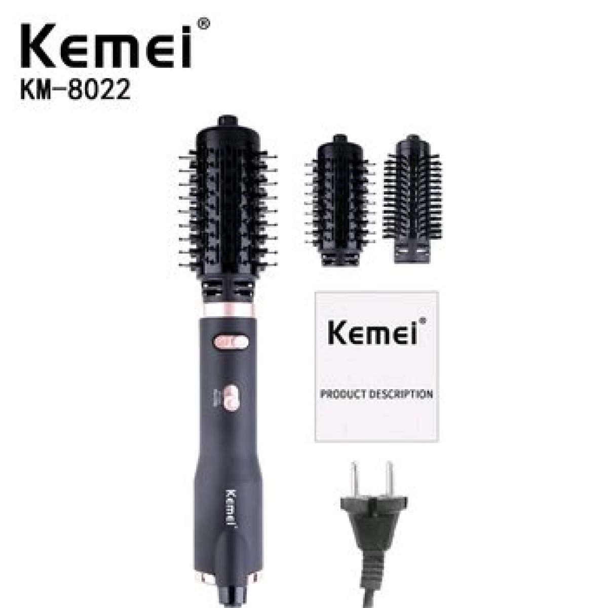 Brosse Kemei KM 8022 chauffante 2in1