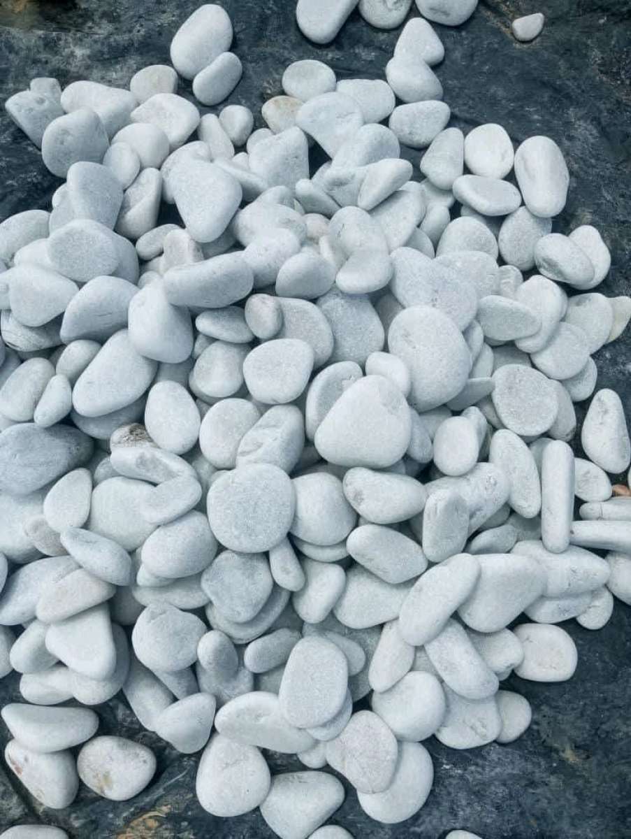 Galet Marbre Blanc AthenaGallet importationGalet en pierre