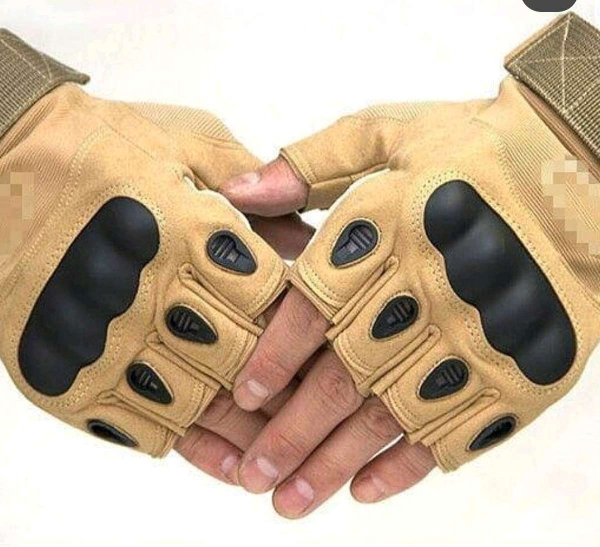 قفازات تكتيكية نصف إصبع صفراء