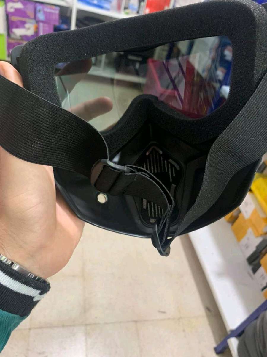 خوذة دراجة نارية مع نظارات واقية ملونة قابلة للإزالة مضادة ل