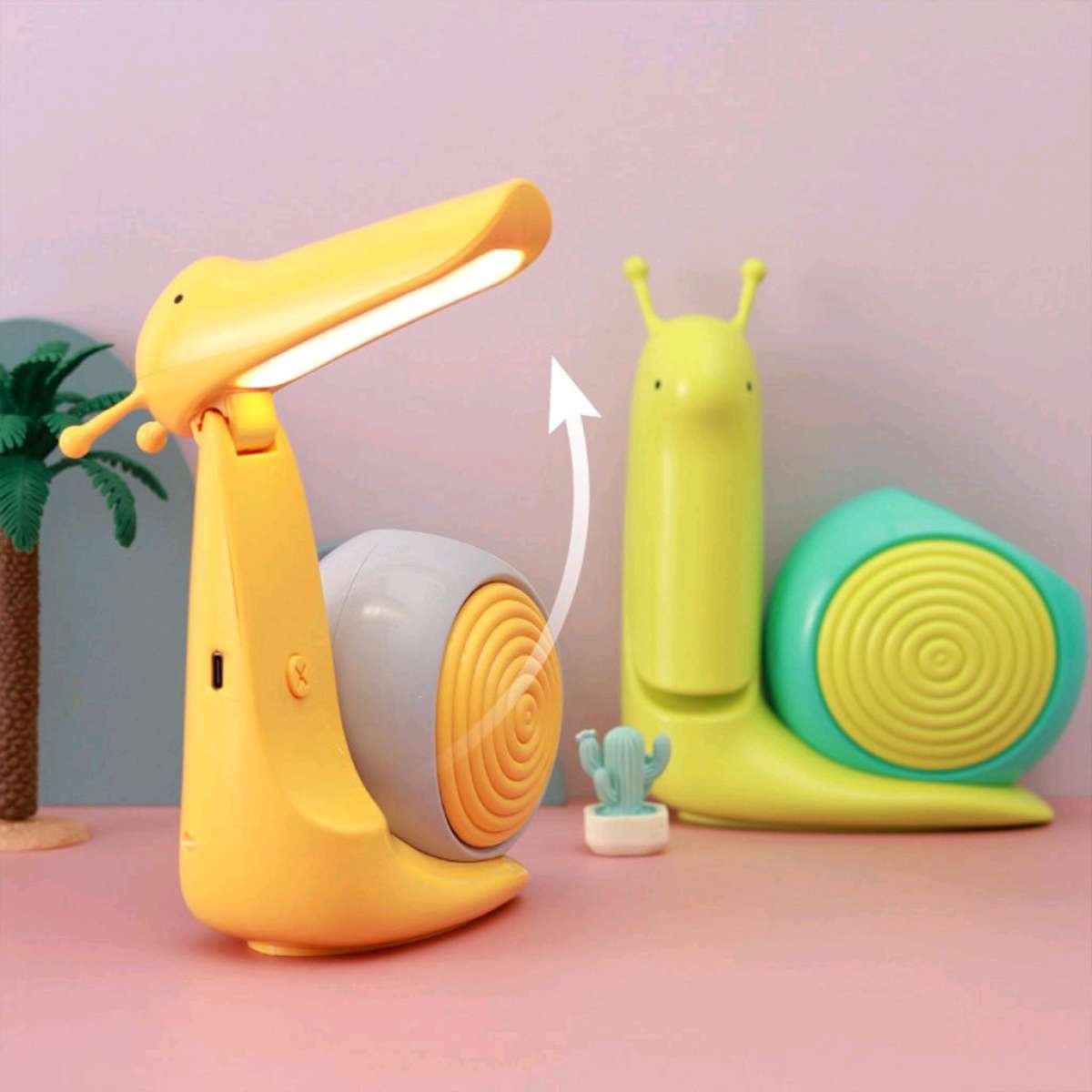 مصباح ليلي على شكل حلزون  تصميم كرتوني مميز تصميم فريد