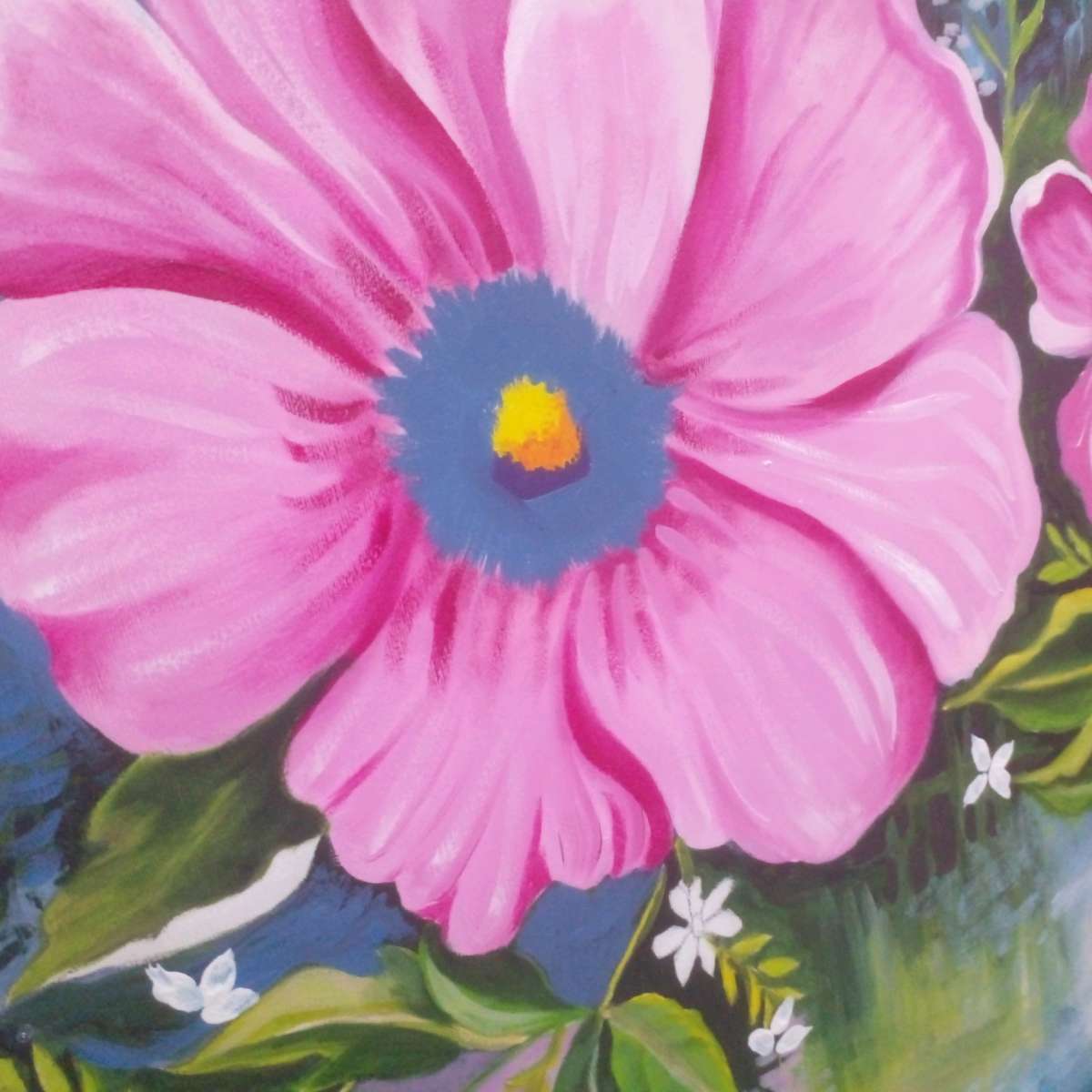 Tableau floral peinture lhuile sur toile