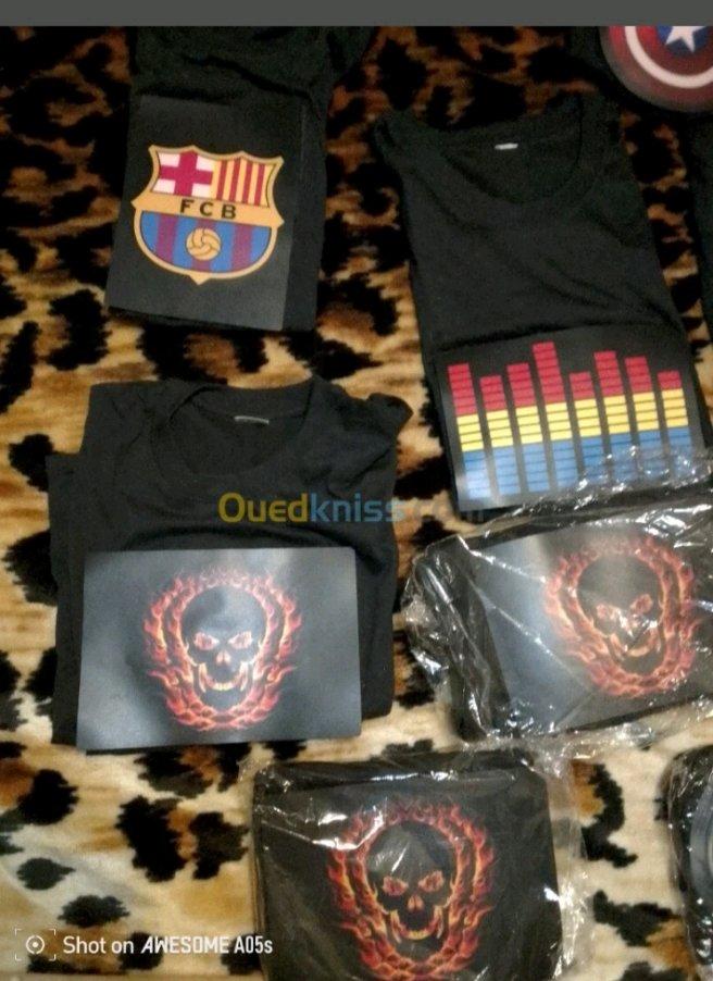 tshirt led retroactif lumineux