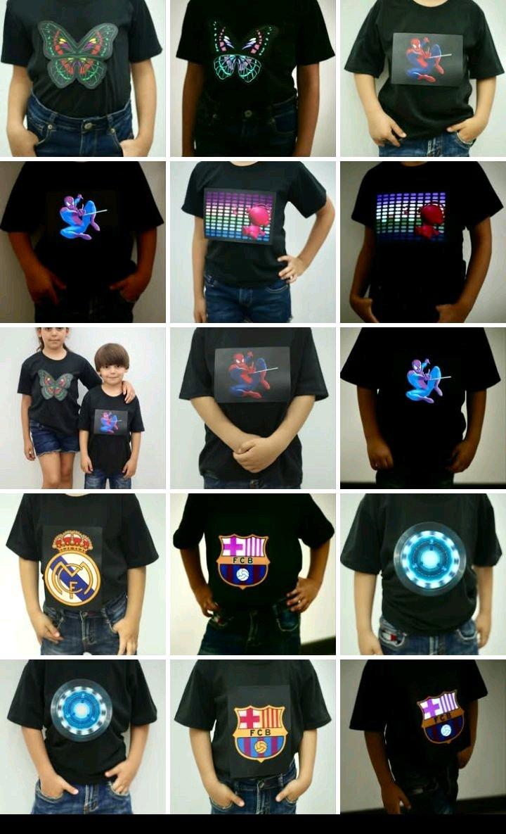 tshirt led retroactif lumineux au son