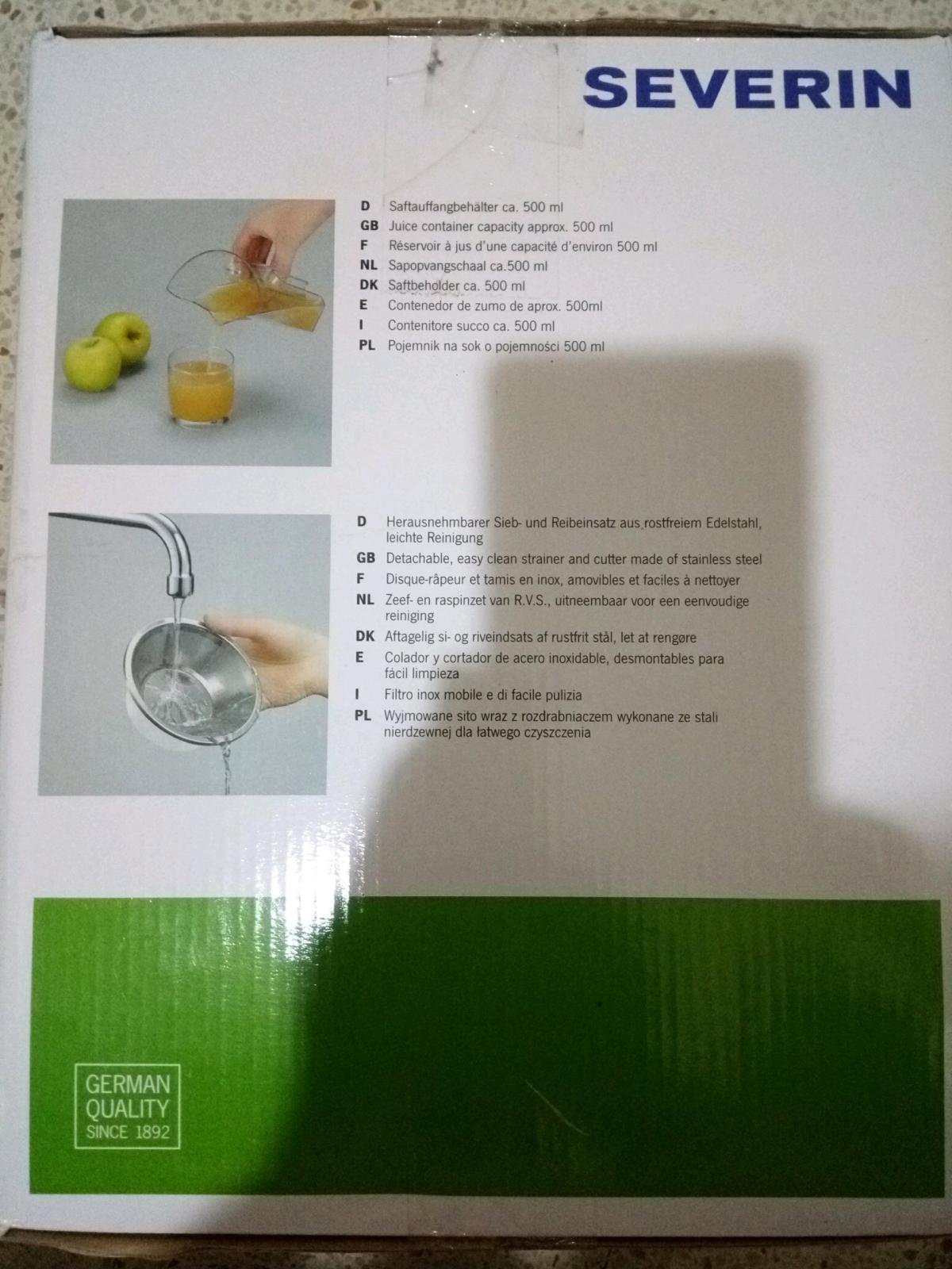centrifugeuse marque SEVERIN Allemagne