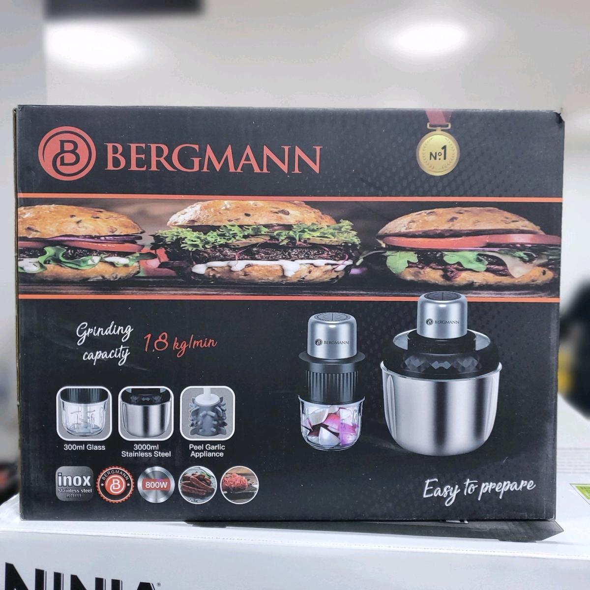 Hachoir inox 3en1 800W Avec 02 Bol Bergmann BC3000