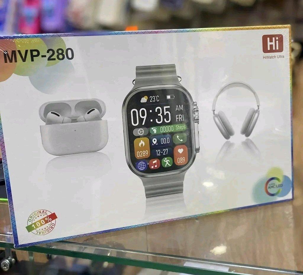طقم كاسك aipods ساعة ذكية HiHiwatch Ultra MVP280
