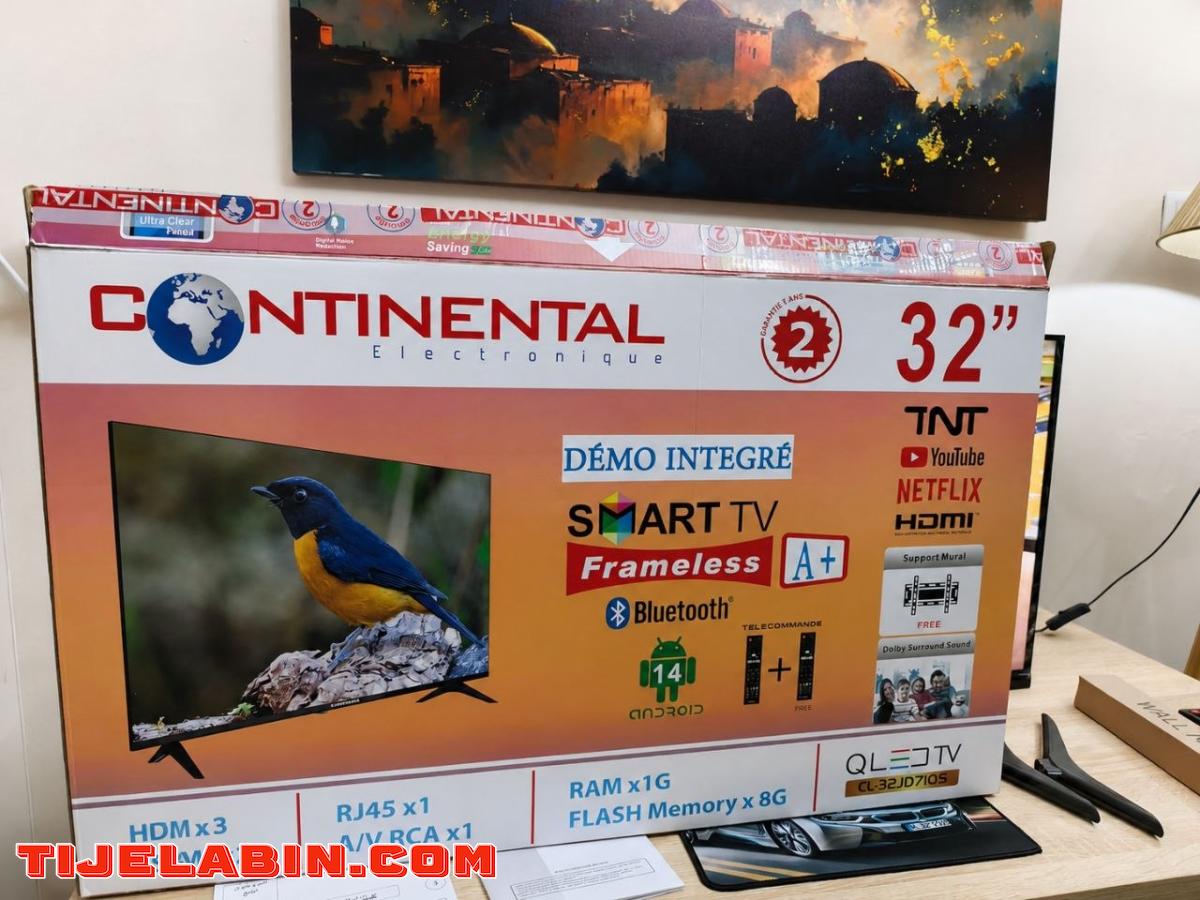 Tv 32P Smart + Démo Intégrer+ Support Marque Continenta