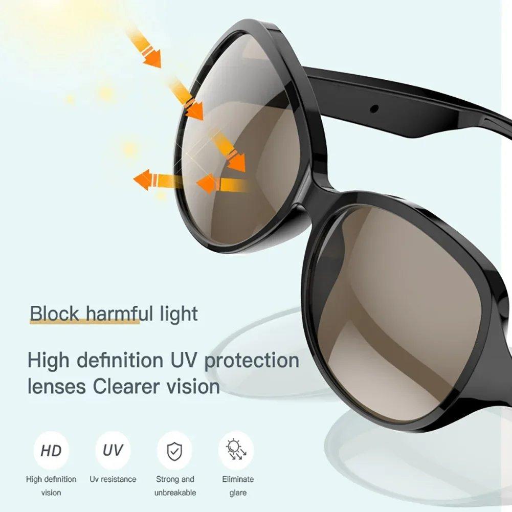 Lunettes de soleil intelligentes ecouteurs sans fil Bluetoot