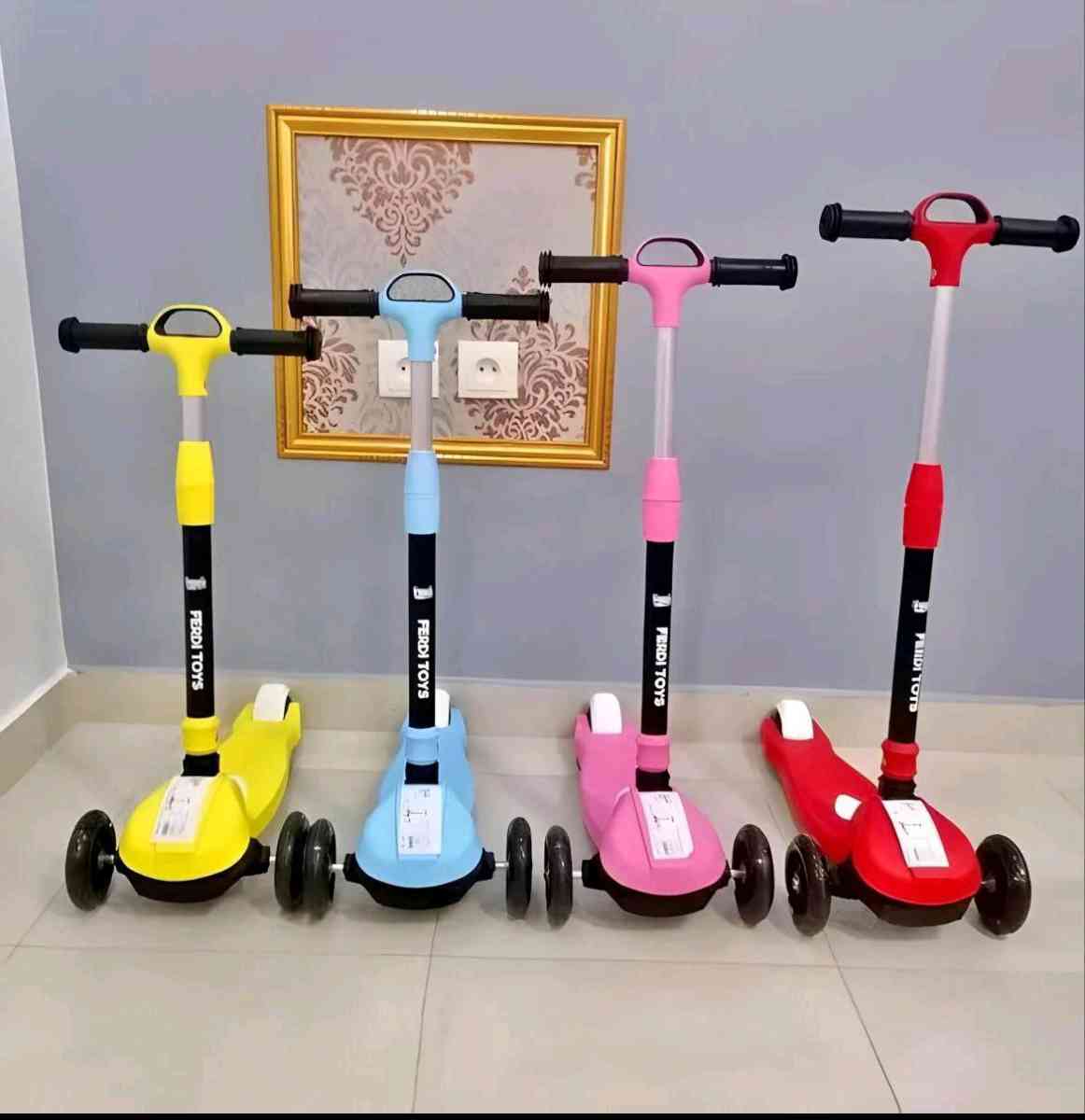 Trottinette Enfant 3 Roues Lumineuses Pliable Hauteur Rgla
