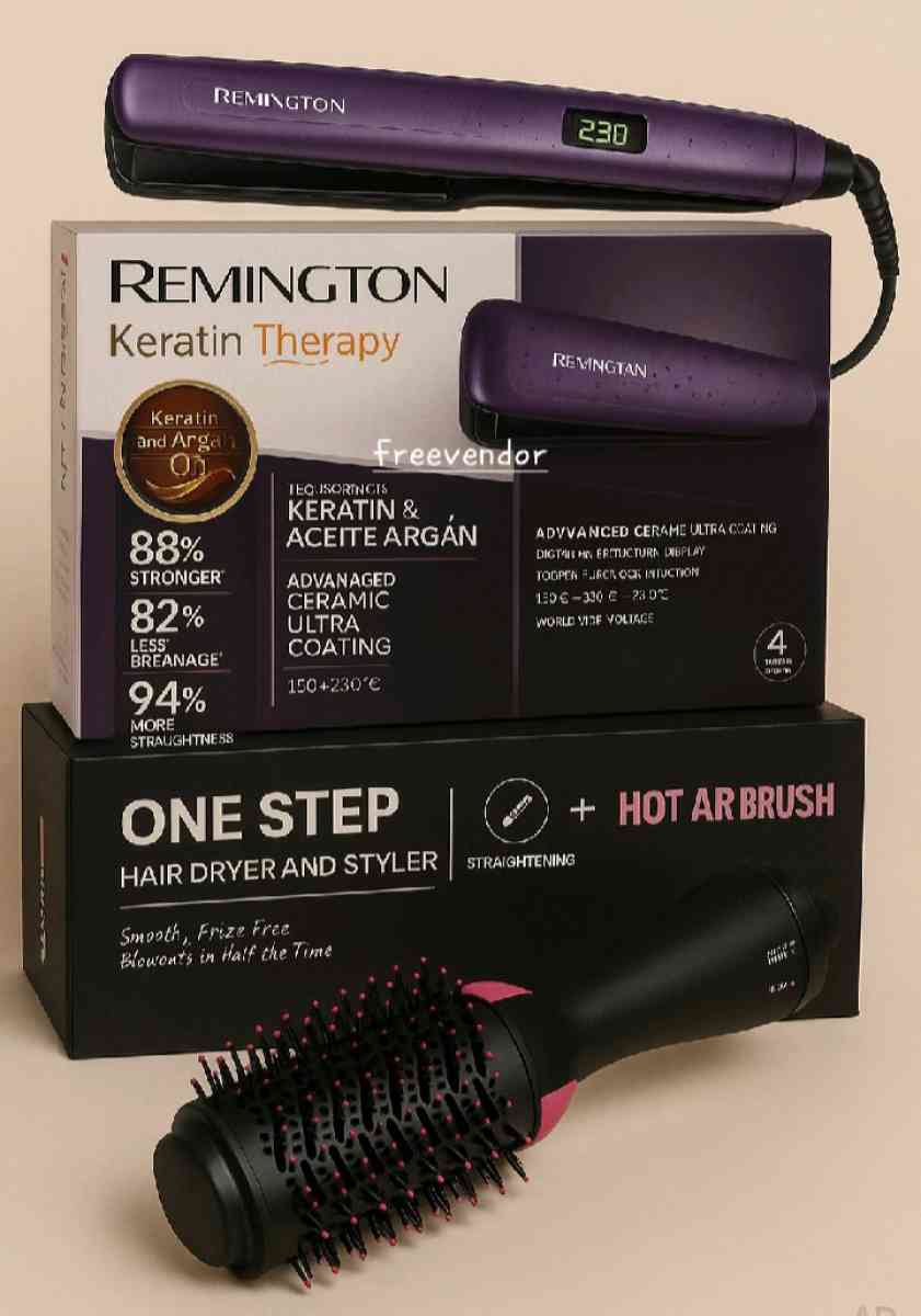 Pack lisseur REMIOGTON  Brosse one step