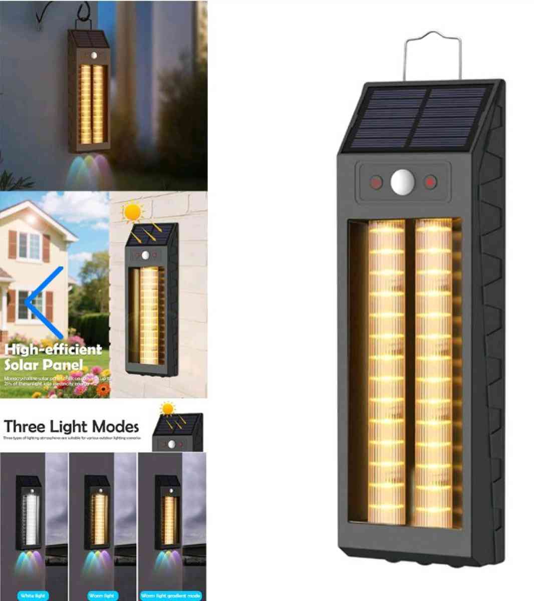 مصباح شمسي خارجي ذكي  إنارة قوية بدون فواتير